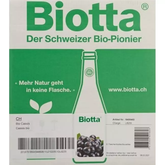 Biotta Cassis Organic 6 Fl 5 дл