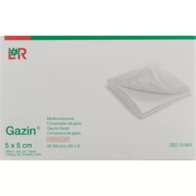 GAZIN FALTKOMPR 5X5CM 16F