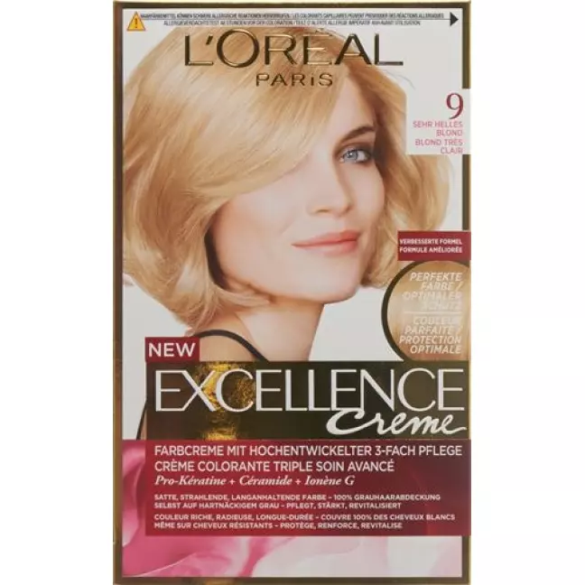 EXCELLENCE Creme Triple Prot 9 дуже світлий блондин