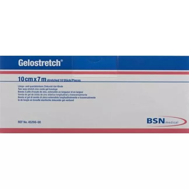 Бинт GELOSTRETCH цинк жовтий 7мх10см 10 шт