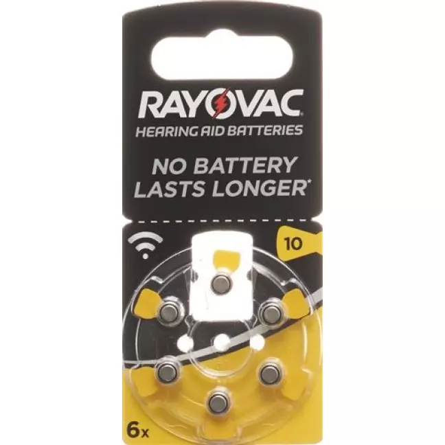 Акумуляторні слухові апарати RAYOVAC 1.4V V10 6 шт Акумуляторні слухові апарати RAYOVAC 1.4V V10 6 шт