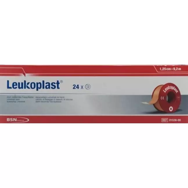 Лейкопластир LEUKOPLAST 9,2мх1,25см hf 24 шт. Лейкопластир LEUKOPLAST 9,2мх1,25см hf 24 шт.