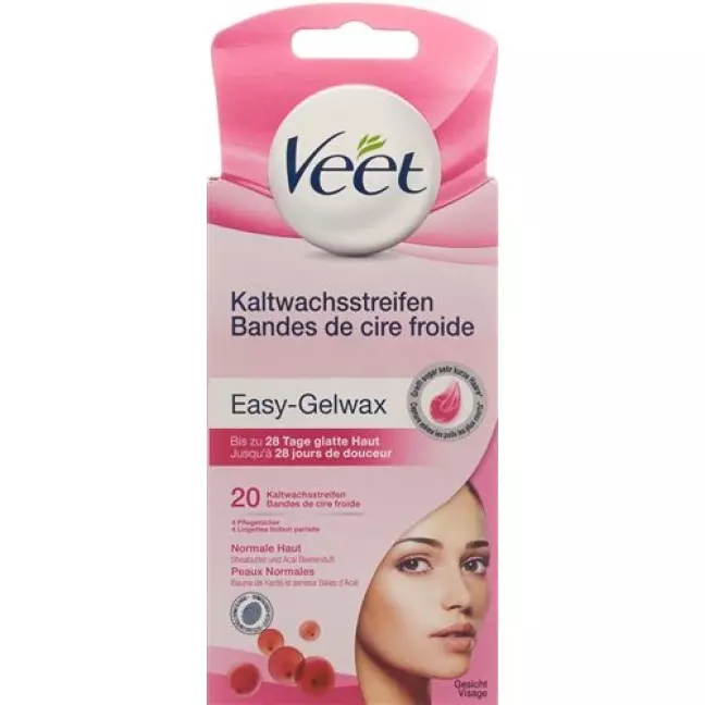 Veet Kaltwachsstreifen Gesicht 20 Streifen