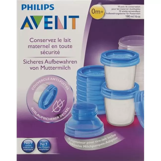 Набір чашок для грудного молока Avent Philips Via