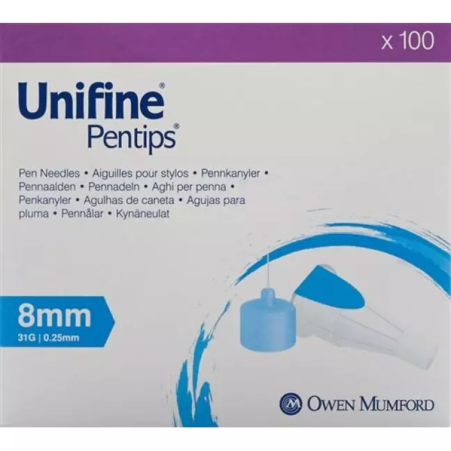 Голки UNIFINE PENTIPS 31G 0,25х8 мм 100 шт