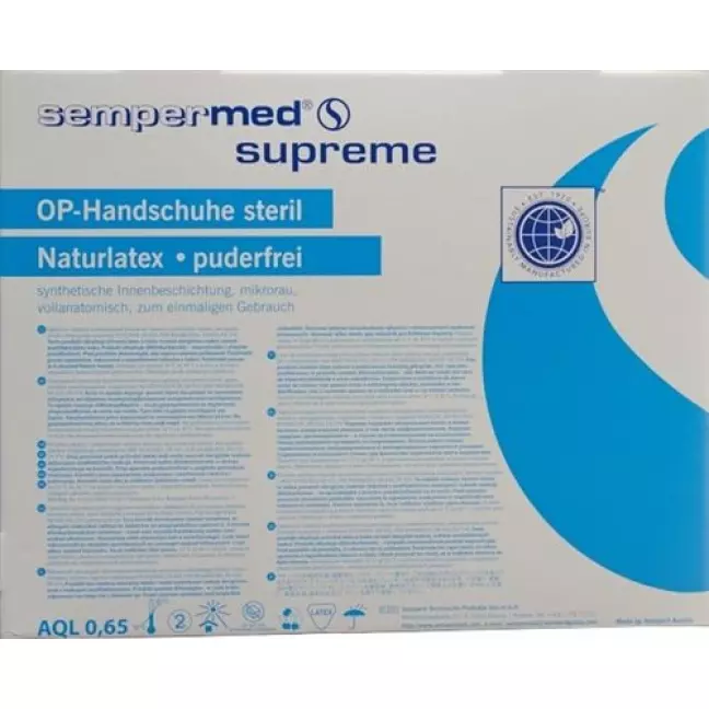 Рукавички хірургічні SEMPERMED SUPREME 9 стерильні 50 пар