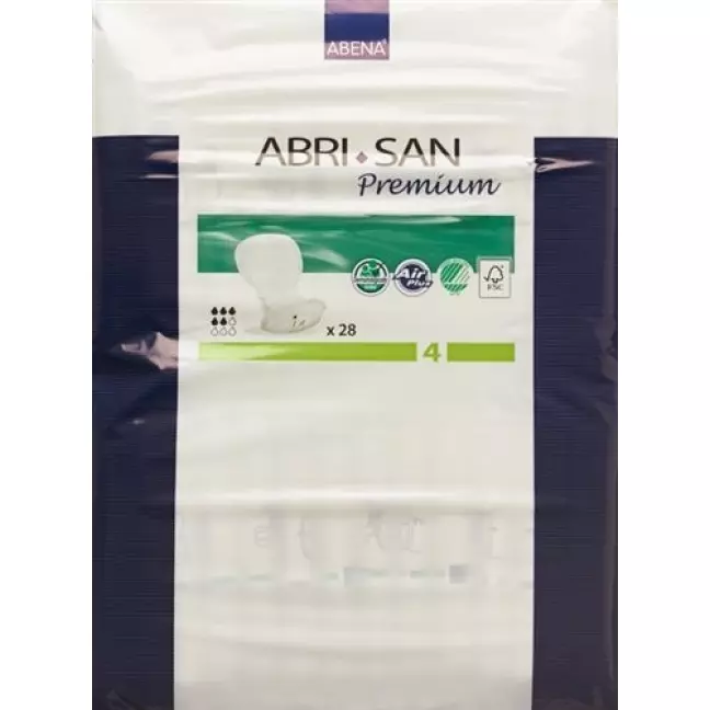 Вкладиш Abri-San Premium анатомічної форми Nr4 20x44см зелений Sa