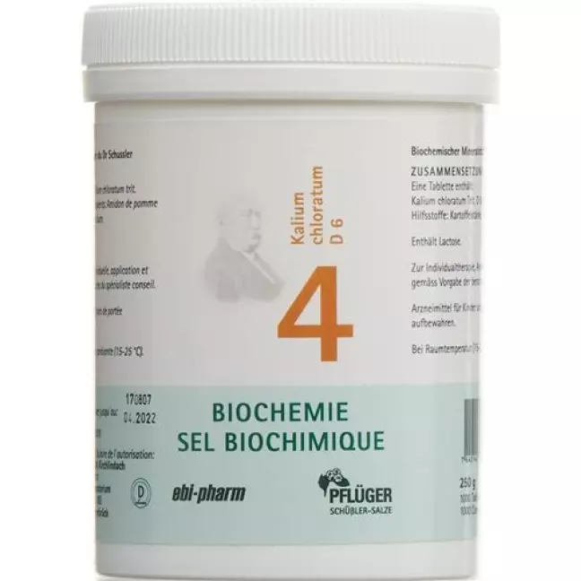 PFLÜGER SCHÜSSLER Nr4 Kal хлор таблетки D 6 250 г