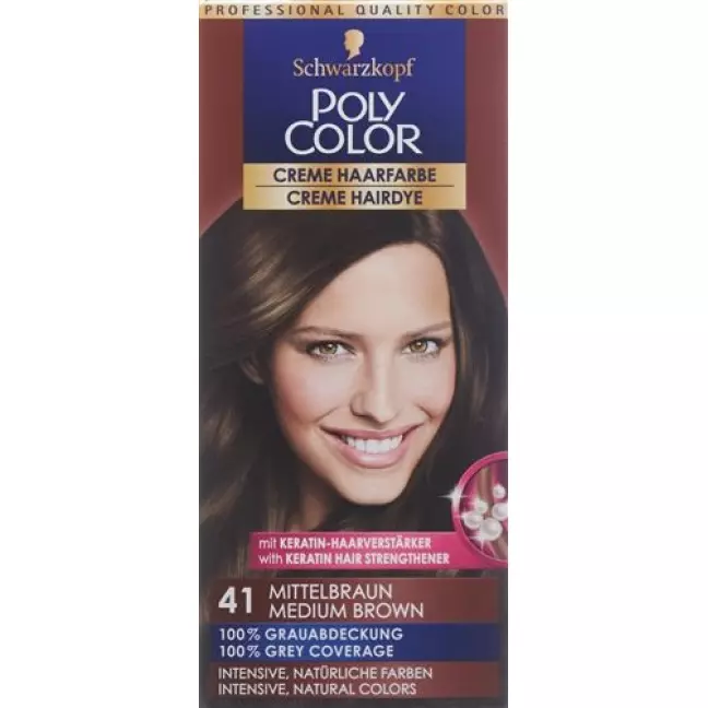 Крем-фарба для волосся POLYCOLOR 41 середньо-русявий Крем-фарба для волосся POLYCOLOR 41 середньо-русявий
