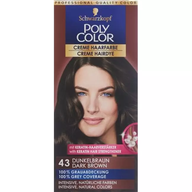 Polycolor крем цвет волос 43 Dunkelbraun 90мл Polycolor крем цвет волос 43 Dunkelbraun 90мл
