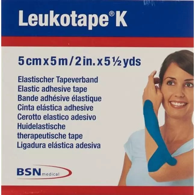 Гіпсова пов&#39;язка Leukotape 5мх5см синього кольору