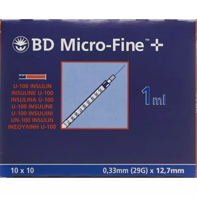 BD Micro-Fine+ U100 інсуліновий шприц 12,7x0,33 100x1 мл