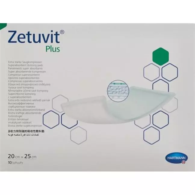 Пов'язка абсорбуюча Zetuvit Plus 20х25см 10 шт Пов'язка абсорбуюча Zetuvit Plus 20х25см 10 шт