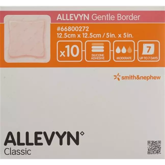 Allevyn Gentle Border повязка для ран 12.5x12.5см 10 штук Allevyn Gentle Border повязка для ран 12.5x12.5см 10 штук