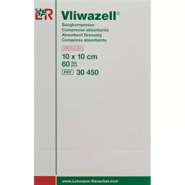 Компрес вбираючий Vliwazell 10х10 см стерильний 60 шт