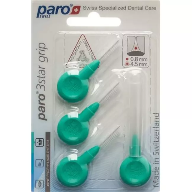 PARO 3STAR-GRIP 4,5 мм середній зелений цилін 4 шт PARO 3STAR-GRIP 4,5 мм середній зелений цилін 4 шт