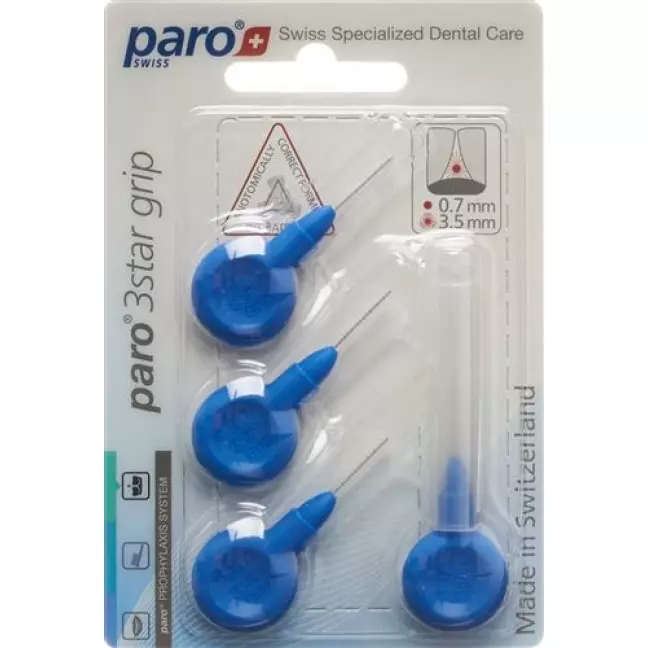 PARO 3STAR-GRIP 3.5mm x-fine blue cylin 4 шт PARO 3STAR-GRIP 3.5mm x-fine blue cylin 4 шт