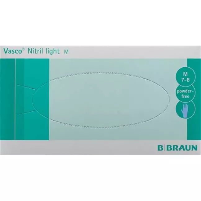 Оглядові рукавички Vasco Nitrile Light M, без латексу, неочищені