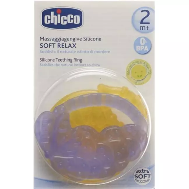 Chicco Massage Beissring Silikon Zit/tra 2+m 2 штуки Chicco Massage Beissring Silikon Zit/tra 2+m 2 штуки