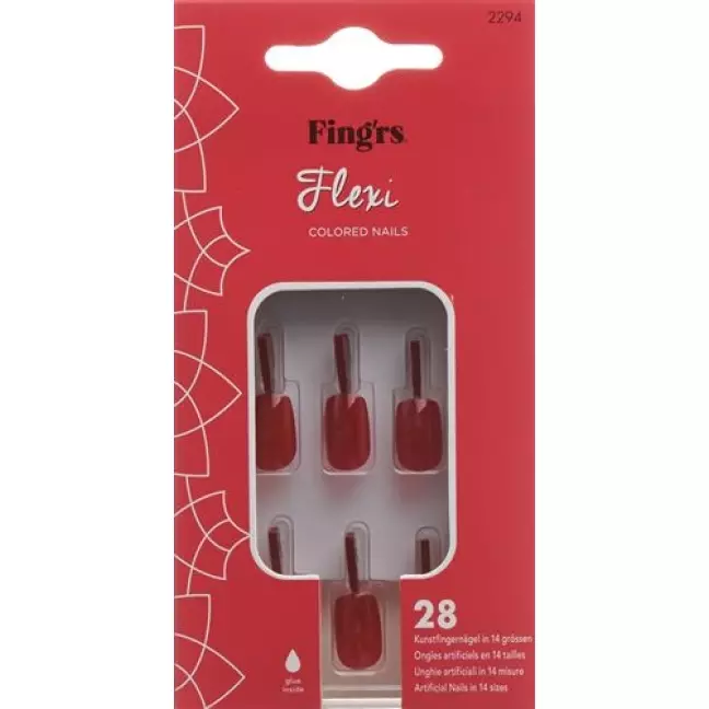 FINGRS Flexi Nails Classic Red