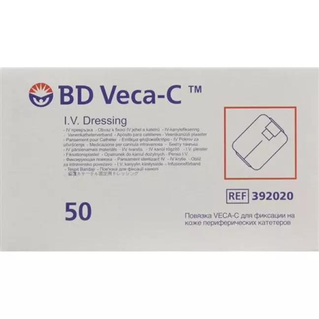 Оглядове віконце пов'язки фіксації катетера BD Veca-C 50 шт Оглядове віконце пов'язки фіксації катетера BD Veca-C 50 шт
