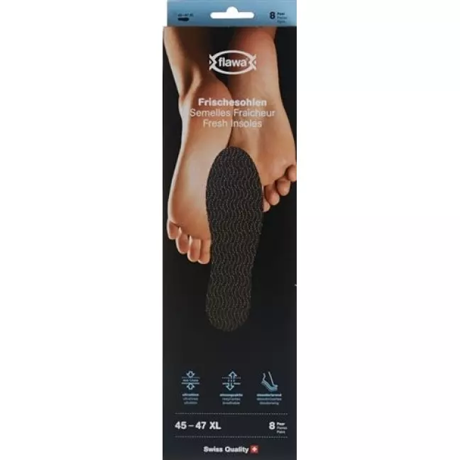FLAWA FRESH SOLES XL 45-47 ЧОРНИЙ 8 P FLAWA FRESH SOLES XL 45-47 ЧОРНИЙ 8 P
