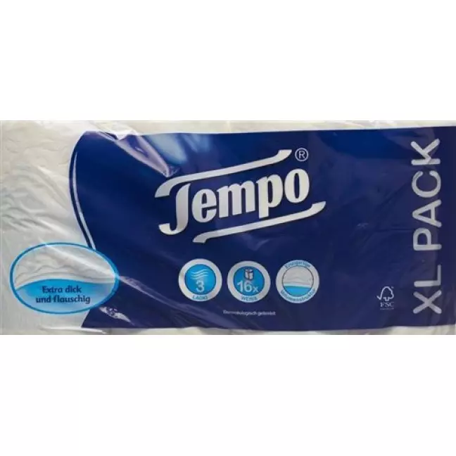 Tempo Toipa Toilettenpapier 3 Lag Weis 150b 16 штук Tempo Toipa Toilettenpapier 3 Lag Weis 150b 16 штук