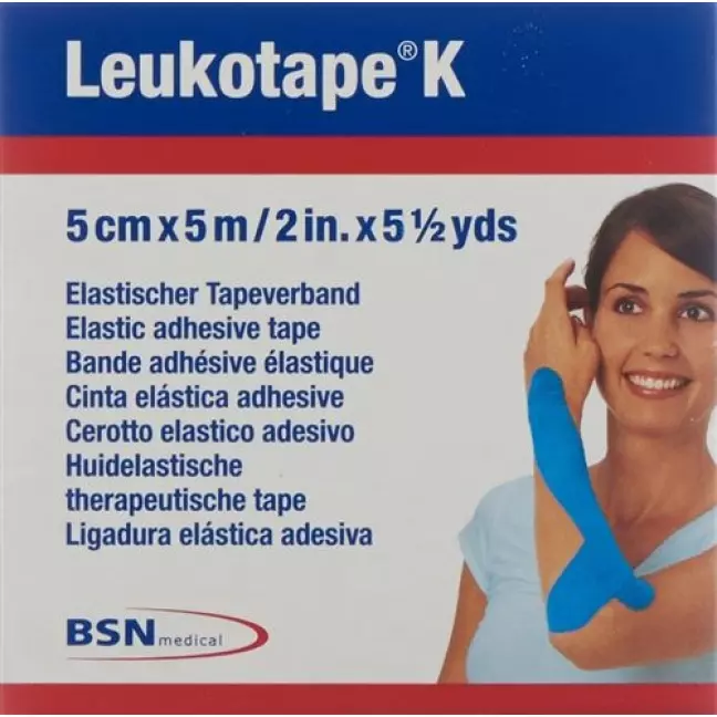 Гіпсова пов'язка Leukotape K 5мх5см світло-блакитна Гіпсова пов'язка Leukotape K 5мх5см світло-блакитна