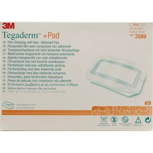 3M Tegaderm + Pad 9x15см / Wundkissen 4.5x10см 25 штук 3M Tegaderm + Pad 9x15см / Wundkissen 4.5x10см 25 штук