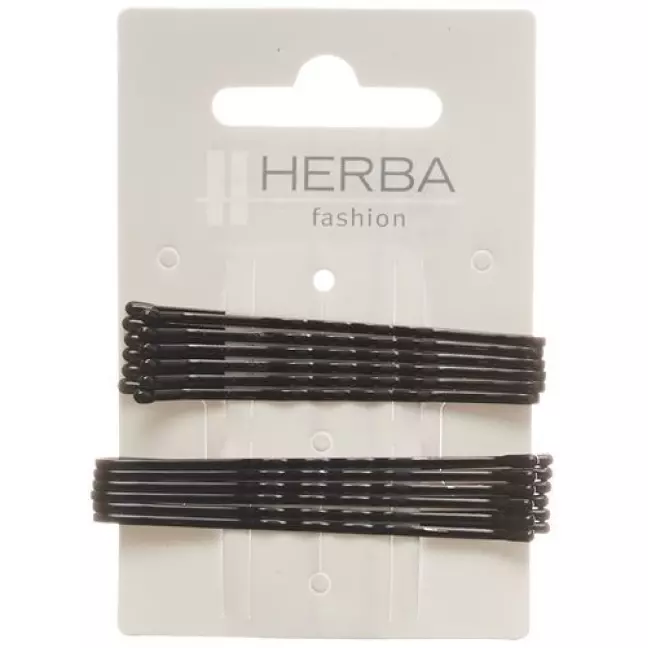 Затискач Herba 6+6,5см чорний 12 шт