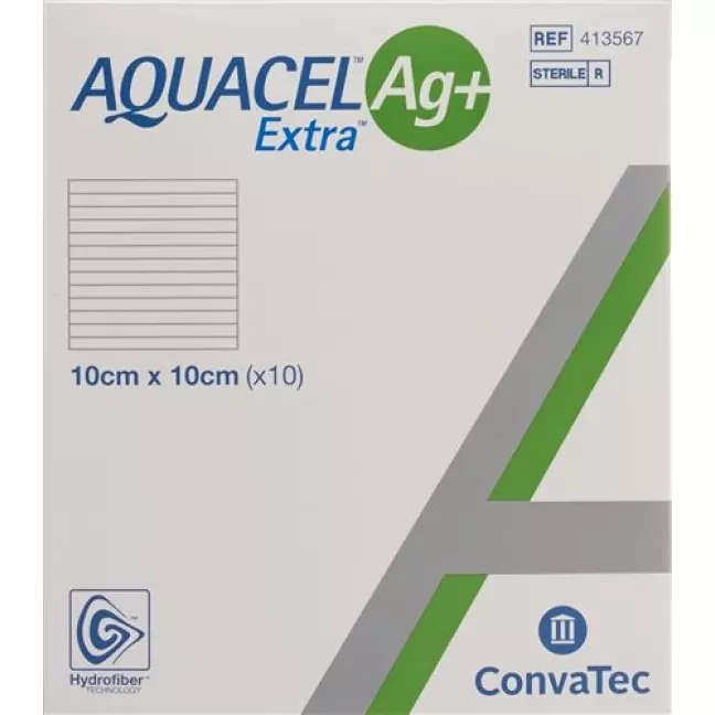 Aquacel Ag+extra компресс 10x10см 10 штук