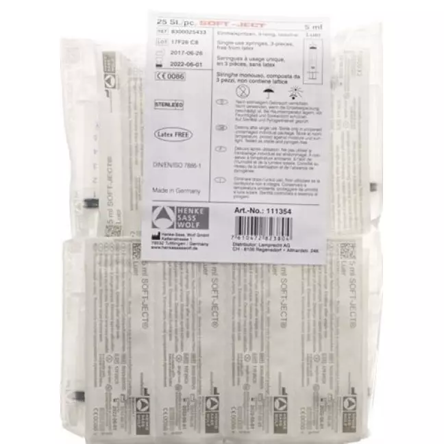 Soft-ject Einwegspritze Luer 5мл стерильный 25 штук Soft-ject Einwegspritze Luer 5мл стерильный 25 штук