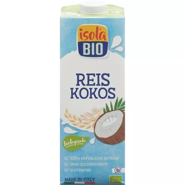 Органічний кокосовий рисовий напій Isola Tetra 1 л Органічний кокосовий рисовий напій Isola Tetra 1 л