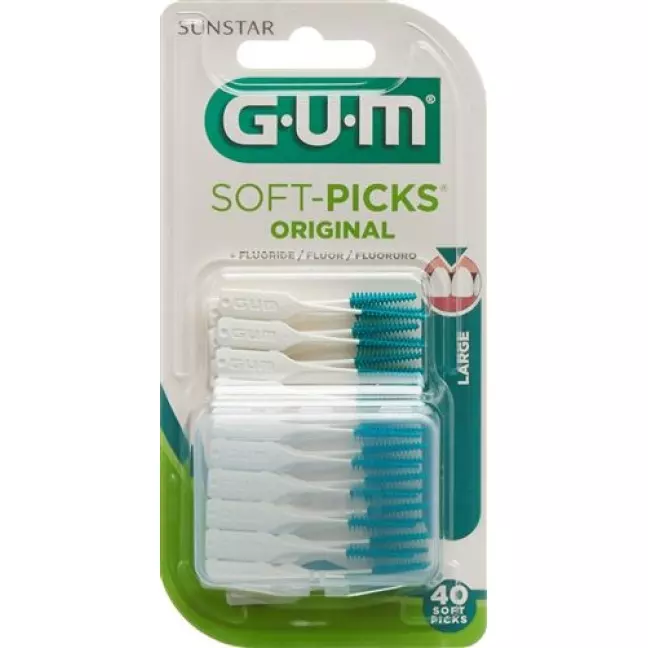 GUM SUNSTAR Bristles Soft Picks Large 40 шт
