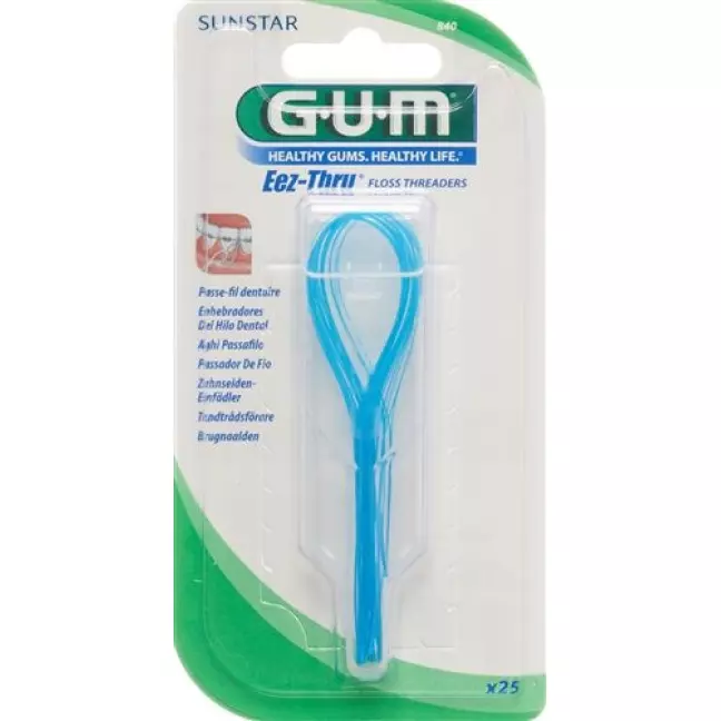 GUM SUNSTAR EEZ THRU Вправляч для зубної нитки 25 шт GUM SUNSTAR EEZ THRU Вправляч для зубної нитки 25 шт