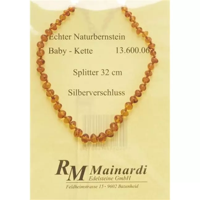Mainardi янтарь Babykette Splitter 32см Silberverschluss Mainardi янтарь Babykette Splitter 32см Silberverschluss