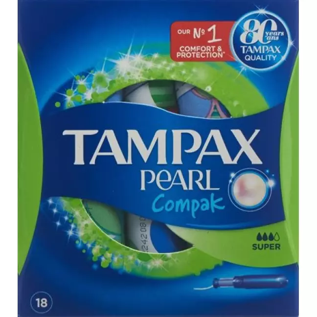 Tampax Тампони Compak Pearl Super 18 шт Tampax Тампони Compak Pearl Super 18 шт