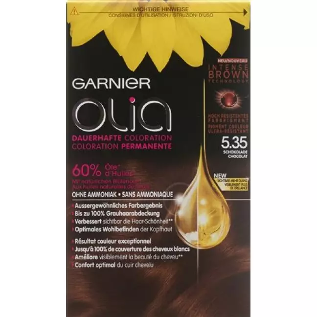 Фарба для волосся Olia 5.35 Intense Brown Chocolate Фарба для волосся Olia 5.35 Intense Brown Chocolate