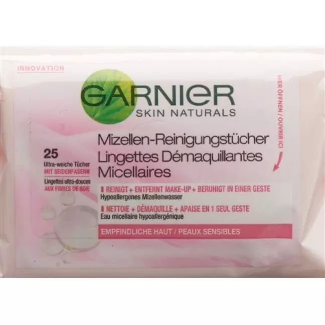 Очищаючі серветки GARNIER Nat Micellar 25 шт