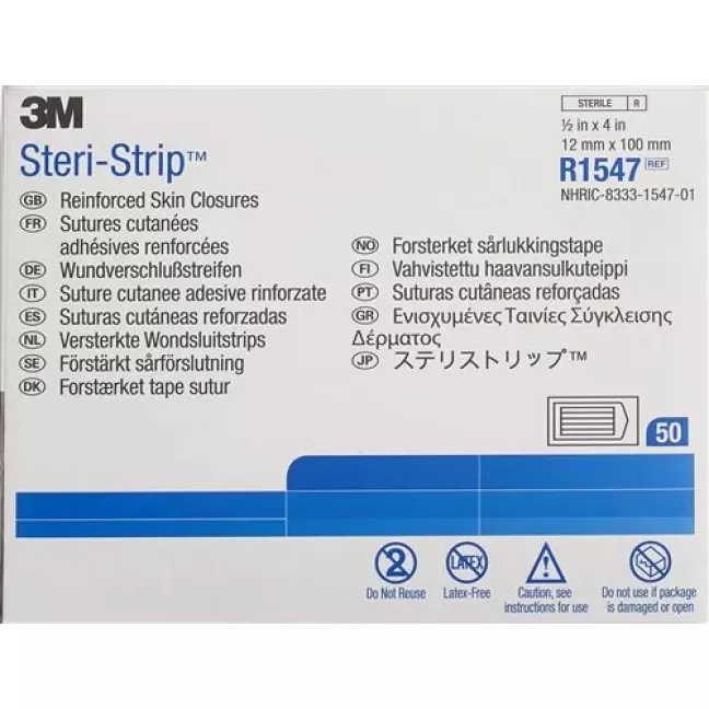 3M Steri Strip 12x100mm білий армований 50x6 шт