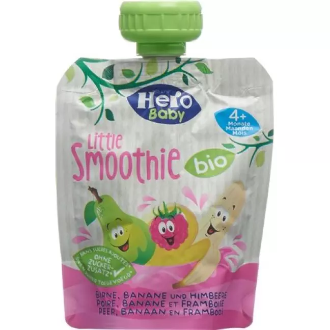 Hero Baby Organic Smoothie Pear Banana Raspberry Bag 90 г