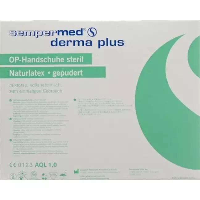 Рукавички хірургічні SEMPERMED DERMA PLUS 7 50 пар Рукавички хірургічні SEMPERMED DERMA PLUS 7 50 пар