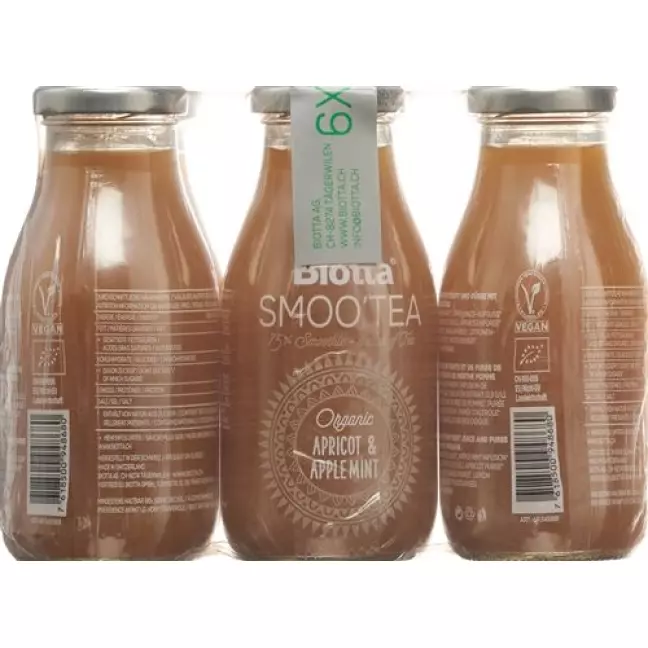 Biotta SmooTea Абрикос Яблуко М'ята 6 x 0,25 л Biotta SmooTea Абрикос Яблуко М'ята 6 x 0,25 л