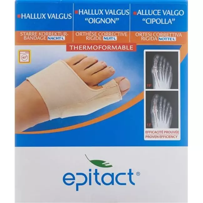 Жорсткий корекційний бандаж Epitact Hallux Valgus NIGHT L 23-24,5см Жорсткий корекційний бандаж Epitact Hallux Valgus NIGHT L 23-24,5см