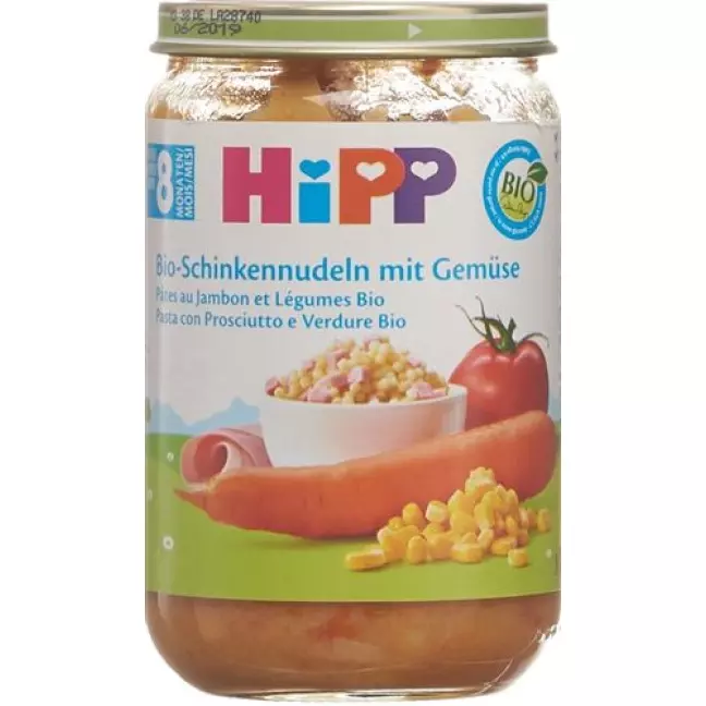 Локшина Hipp органічна шинка з овочами 8 місяців (нова) 220 г Локшина Hipp органічна шинка з овочами 8 місяців (нова) 220 г