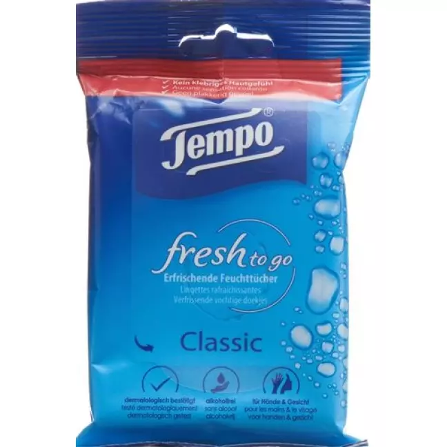 Вологі серветки Tempo Fresh to go Classic 10 шт