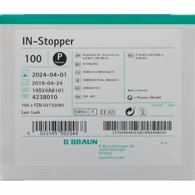 BRAUN INSTOPFEN LUER LOCK GELB BRAUN INSTOPFEN LUER LOCK GELB
