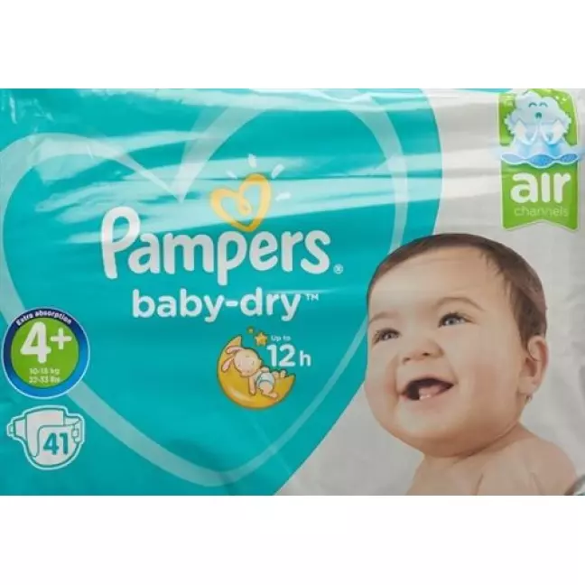 Pampers Baby Dry Gr4+ 10-15 кг Maxi Plus економ упаковка 41 шт Pampers Baby Dry Gr4+ 10-15 кг Maxi Plus економ упаковка 41 шт