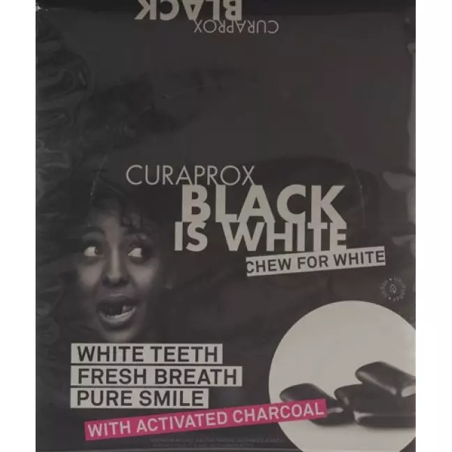 Дисплей для жувальної гумки Curaprox Black is White з 12 блістерами