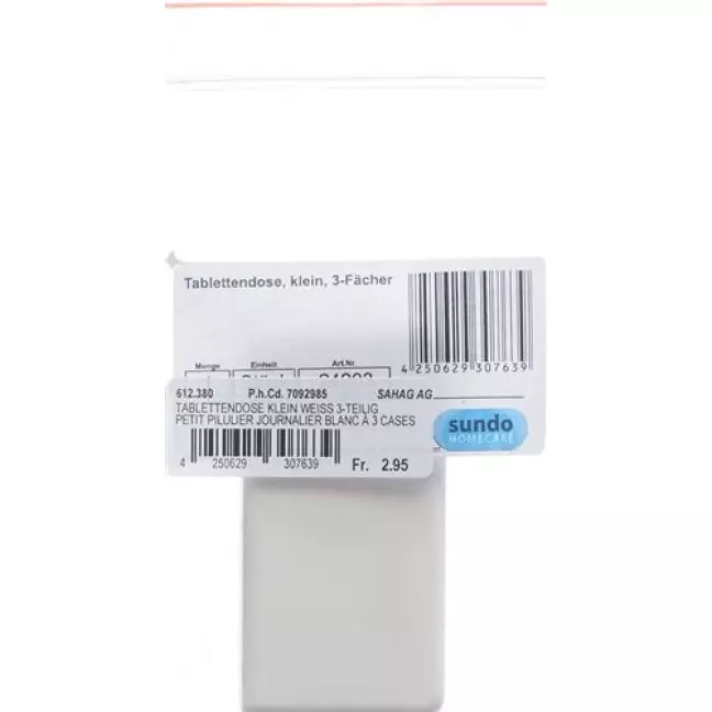 Коробка для планшетів SAHAG 6,5x3,5 см біла 3 шт